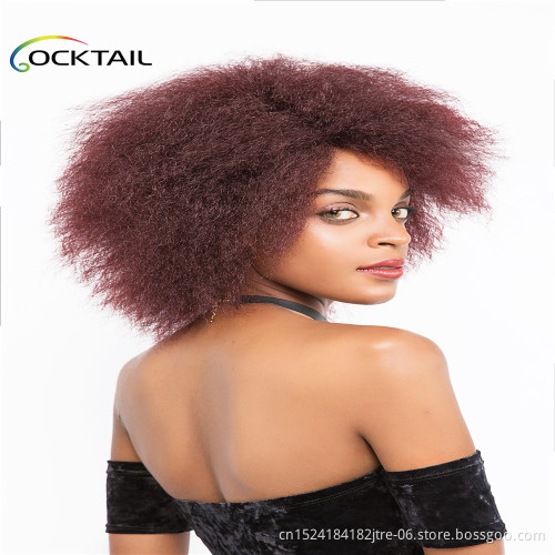 100% good feedback machine made wig heat resistant fiber natural and comfortable wearing wig